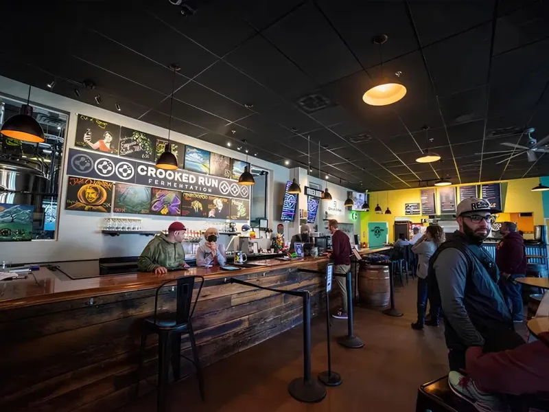 Crooked Run Fermentation Sterling taproom and bar