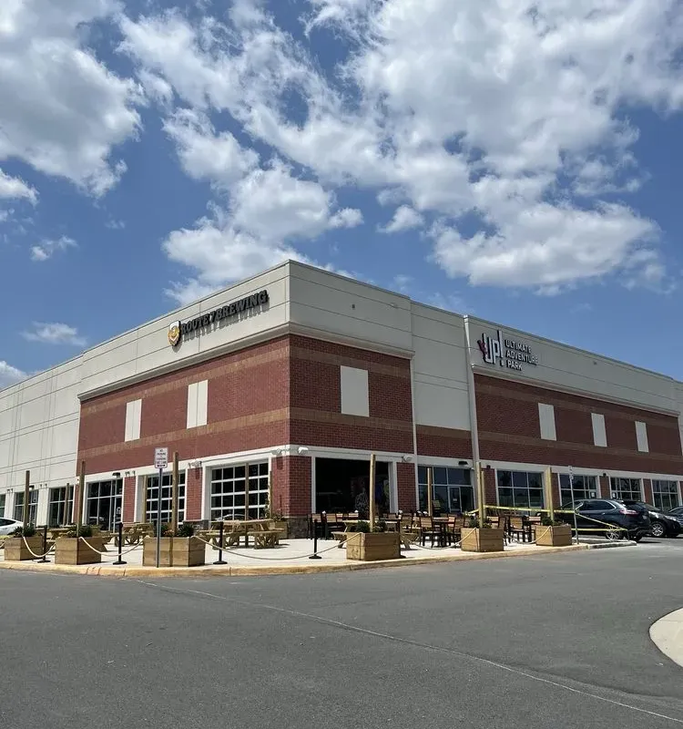Route 7 Brewing exterior at Riverside Commons