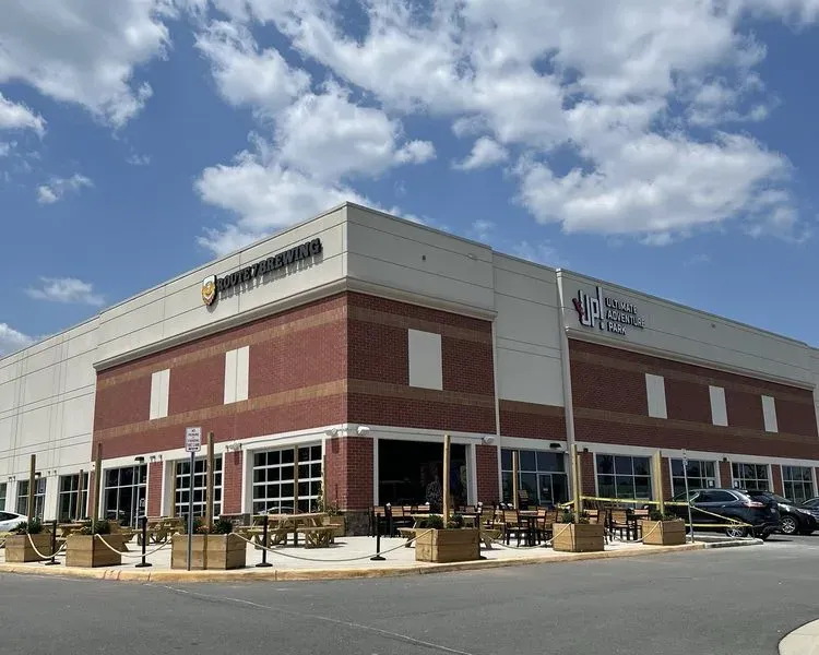 Route 7 Brewing exterior at Riverside Commons