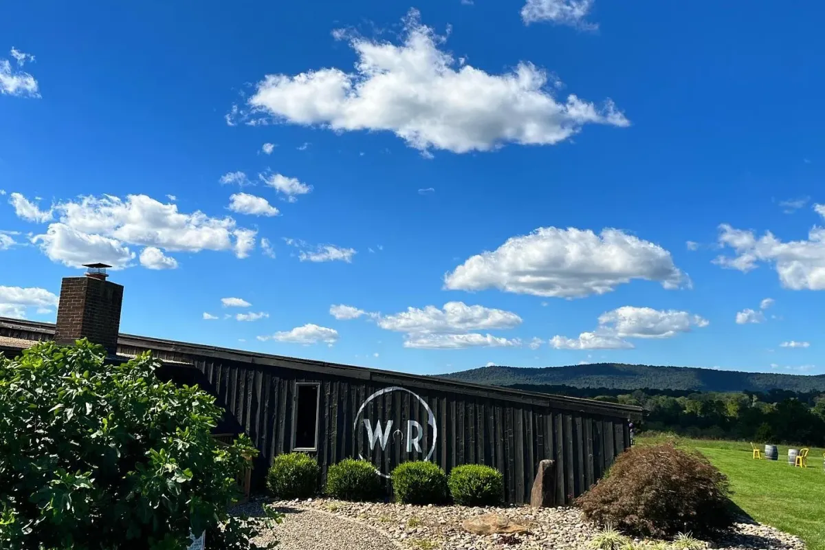 The Wine Reserve at Waterford tasting room under a blue sky